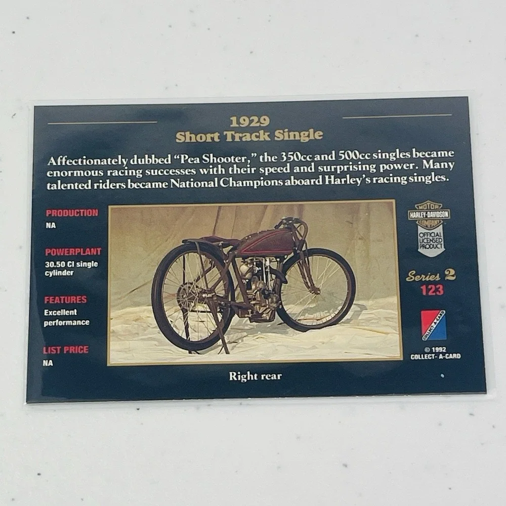 1992 Collect A Card Harley Davidson Series 2 1929 Short Stack Single